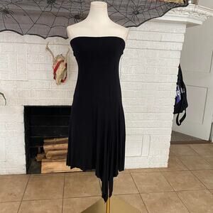 Vintage black asymmetrical dress